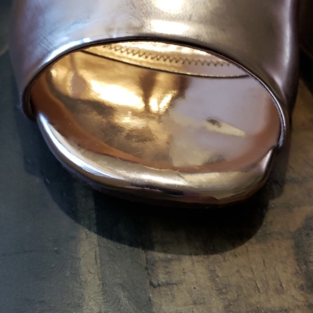 Liliana Rose Gold Open Toe Mules